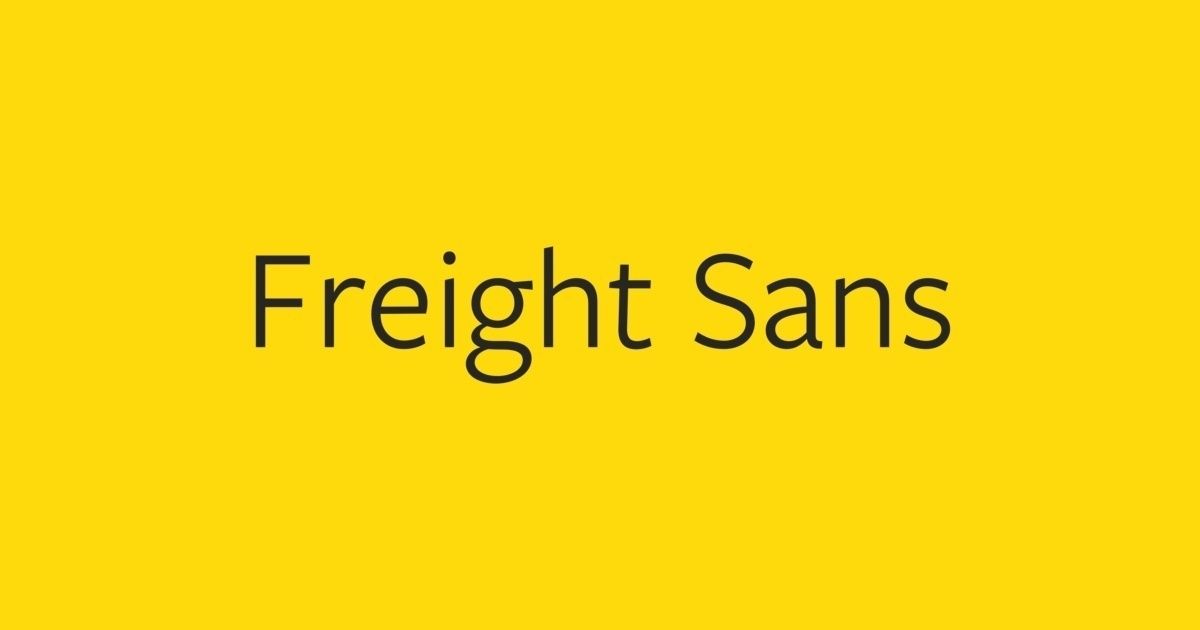 Przykład czcionki Freight Sans Book