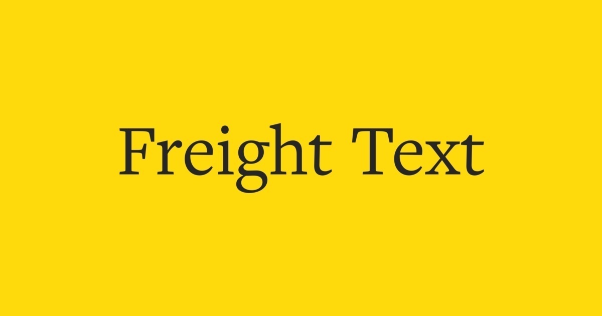 Przykład czcionki FreightText