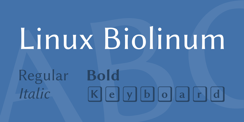 Przykład czcionki Linux Biolinum Keyboard