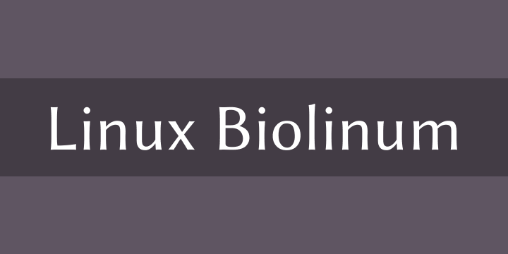 Przykład czcionki Linux Biolinum