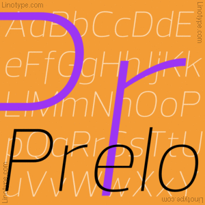 Przykład czcionki Prelo Extra Light Italic