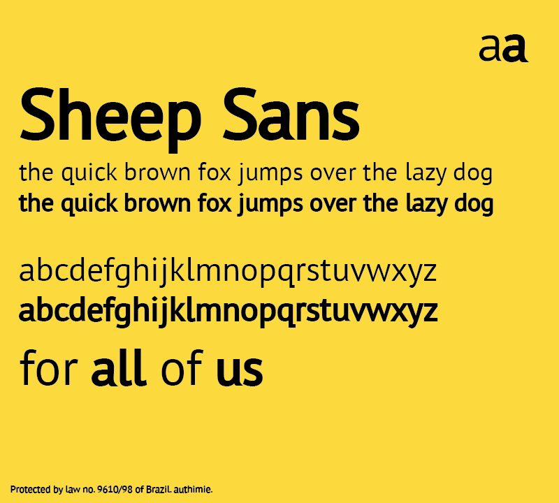 Przykład czcionki Sheep Sans