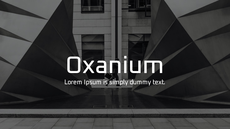 Przykład czcionki Oxanium Medium