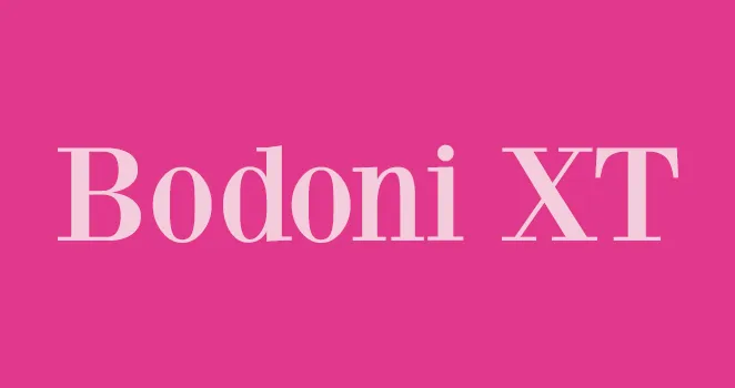 Przykład czcionki Bodoni XT Regular