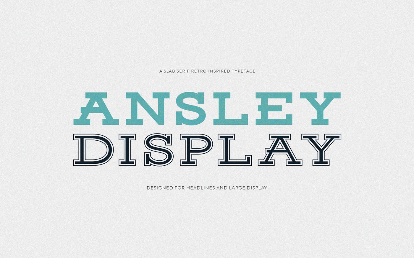 Przykład czcionki Ansley Display Outline