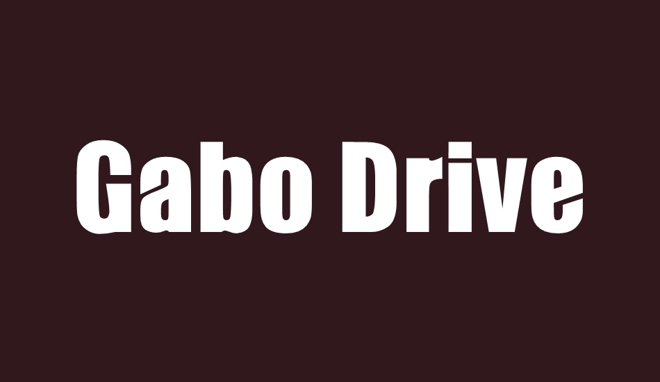 Przykład czcionki Gabo Drive Condensed Bold