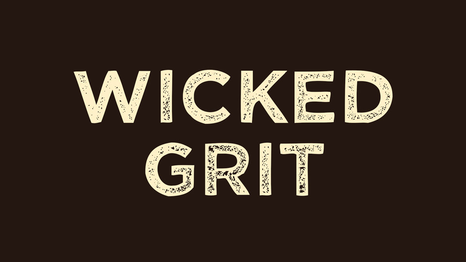 Przykład czcionki Wicked Grit Regular