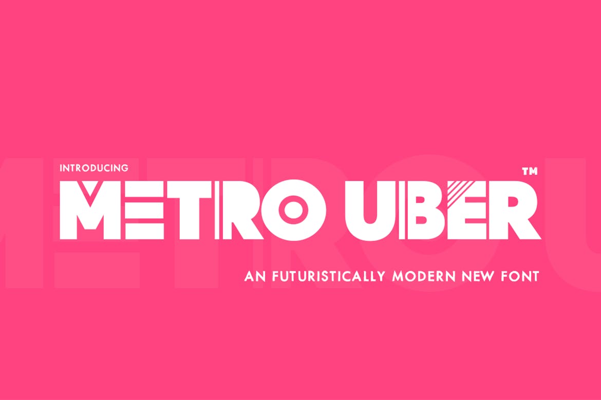 Przykład czcionki Metro Uber