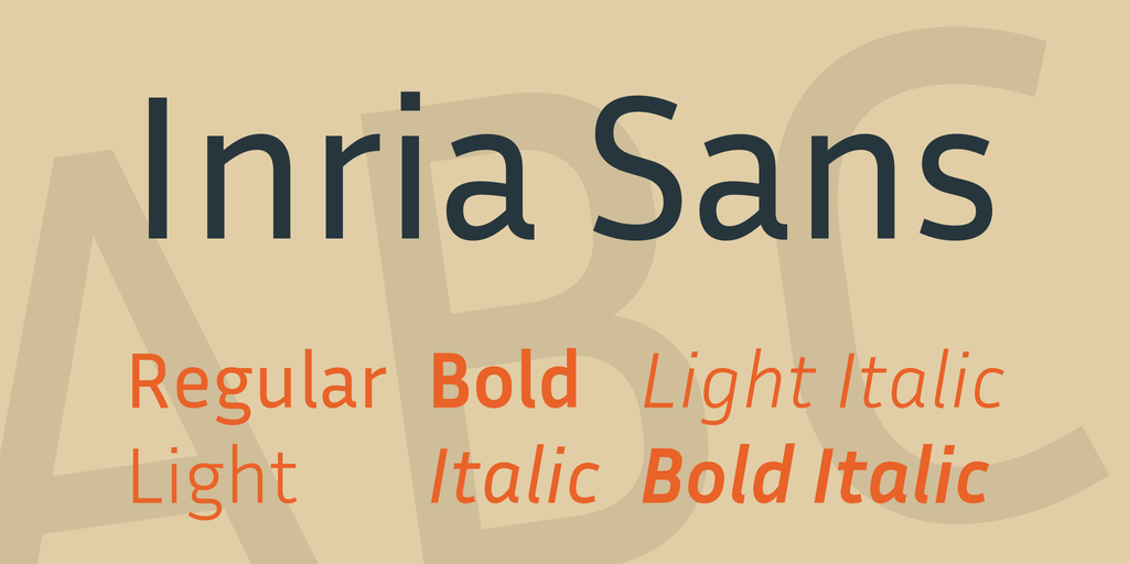 Przykład czcionki Inria Sans