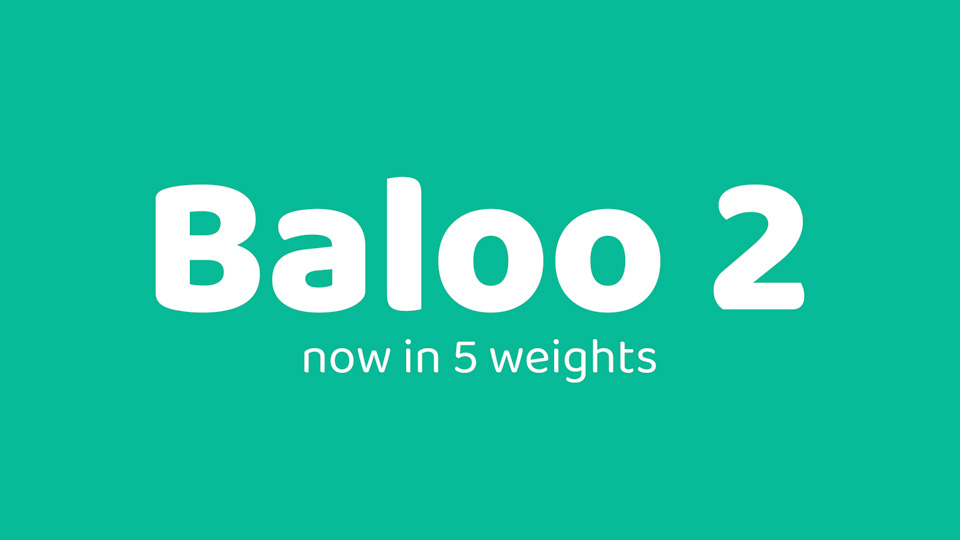 Przykład czcionki Baloo 2