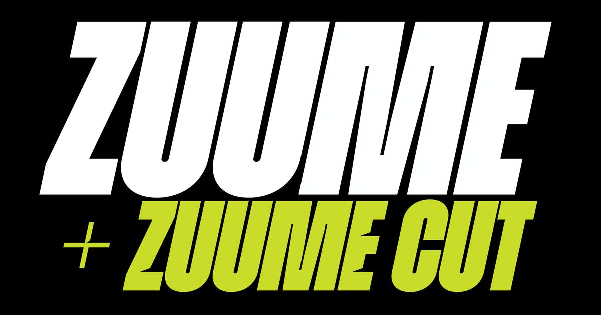Przykład czcionki Zuume Medium Italic
