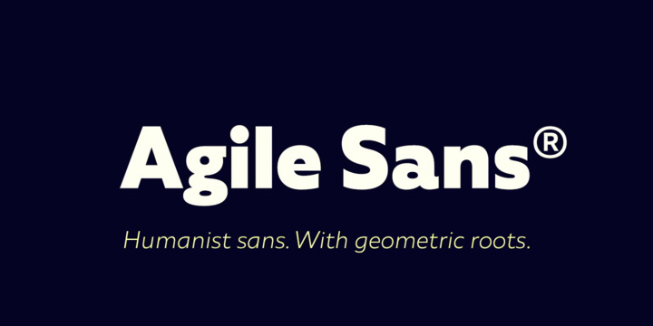 Przykład czcionki Agile Sans Medium Italic