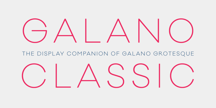 Przykład czcionki Galano Classic