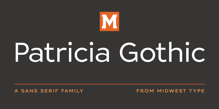 Przykład czcionki Patricia Gothic