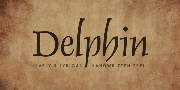Przykład czcionki Delphin
