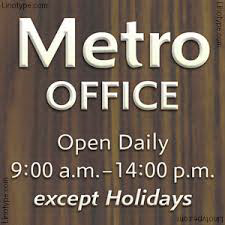 Przykład czcionki Metro Office Std Regular
