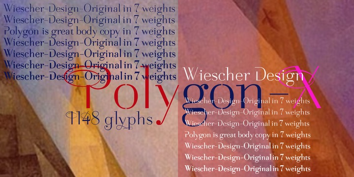 Przykład czcionki Polygon X 68