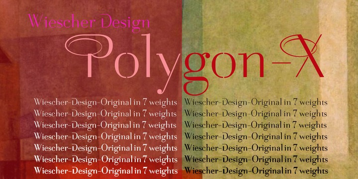 Przykład czcionki Polygon X 60