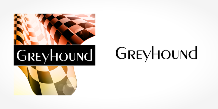 Przykład czcionki Greyhound Regular