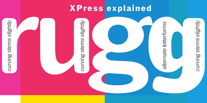 Przykład czcionki Xpress Rounded Heavy Italic