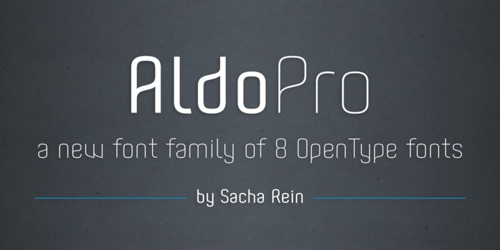 Przykład czcionki Aldo Pro Bold