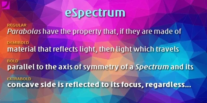 Przykład czcionki eSpectrum Regular