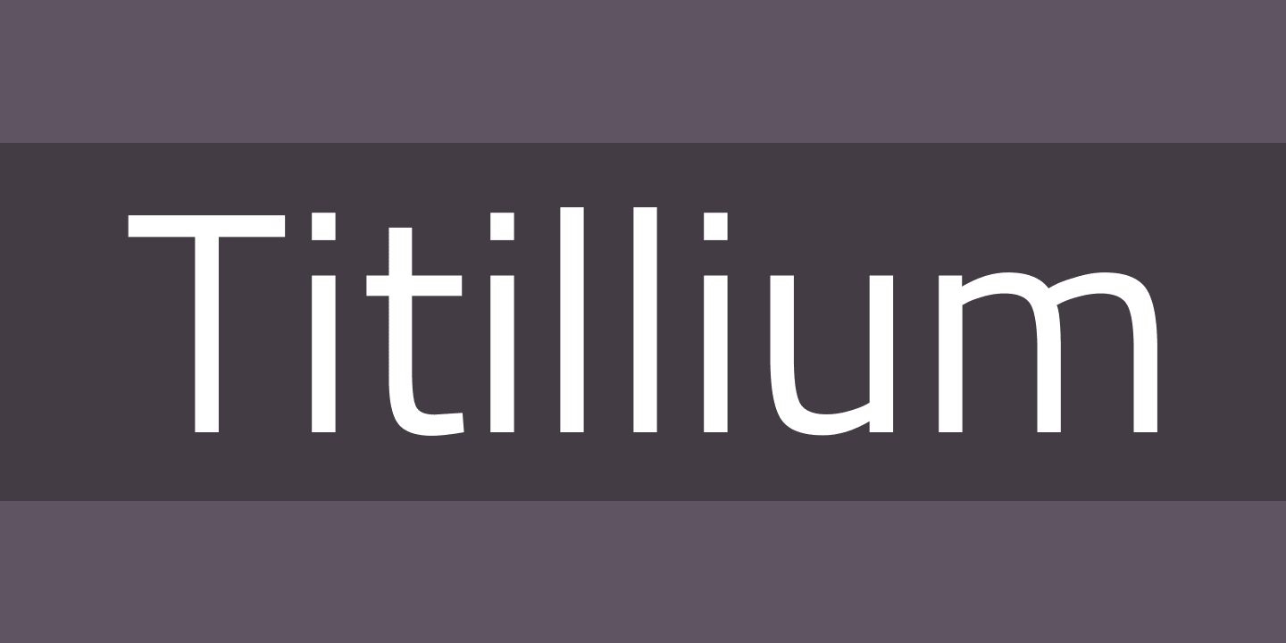 Przykład czcionki Titillium Regular