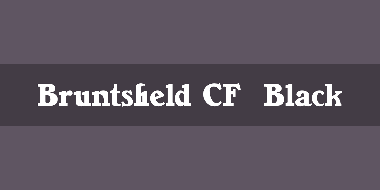 Przykład czcionki Bruntsfield CF