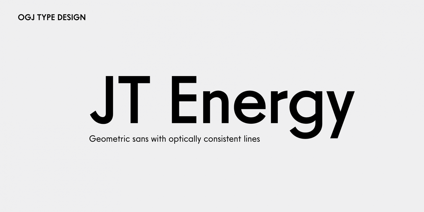 Przykład czcionki JT Energy Medium