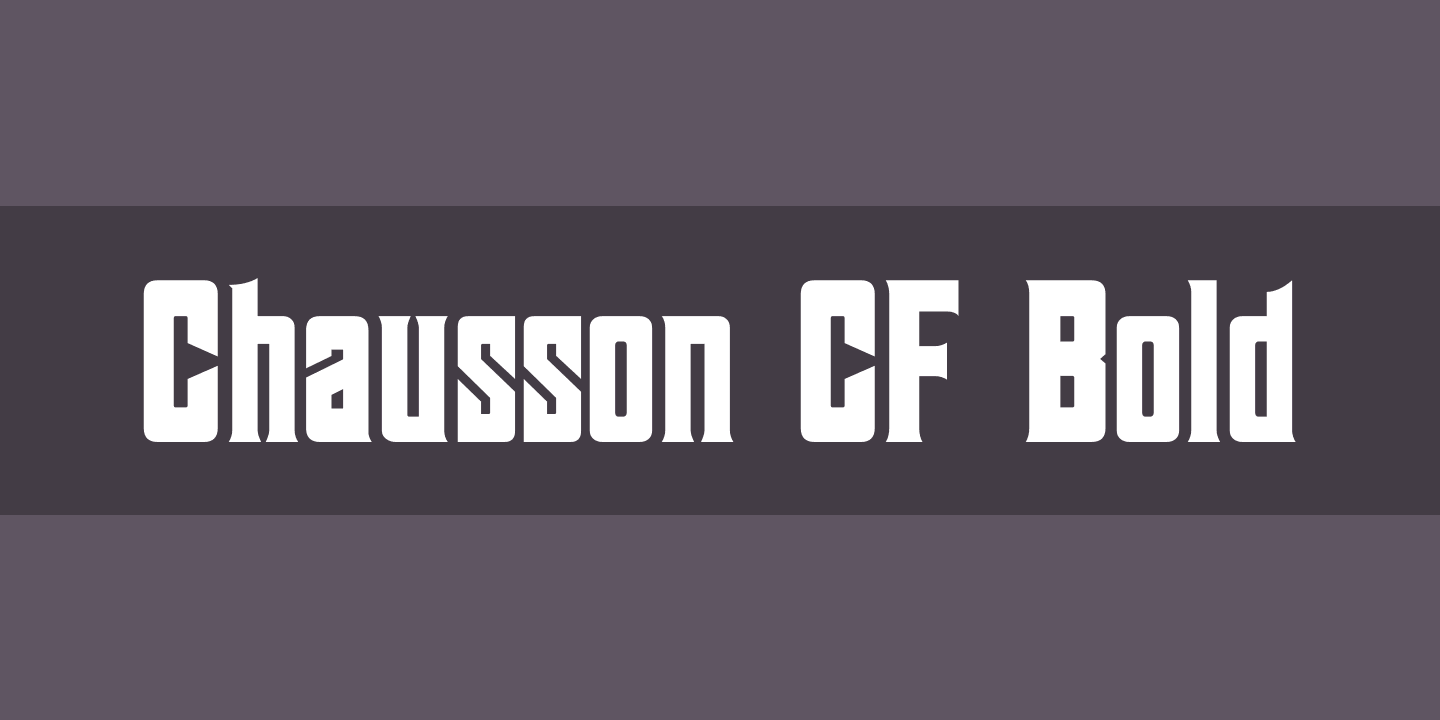Przykład czcionki Chausson CF