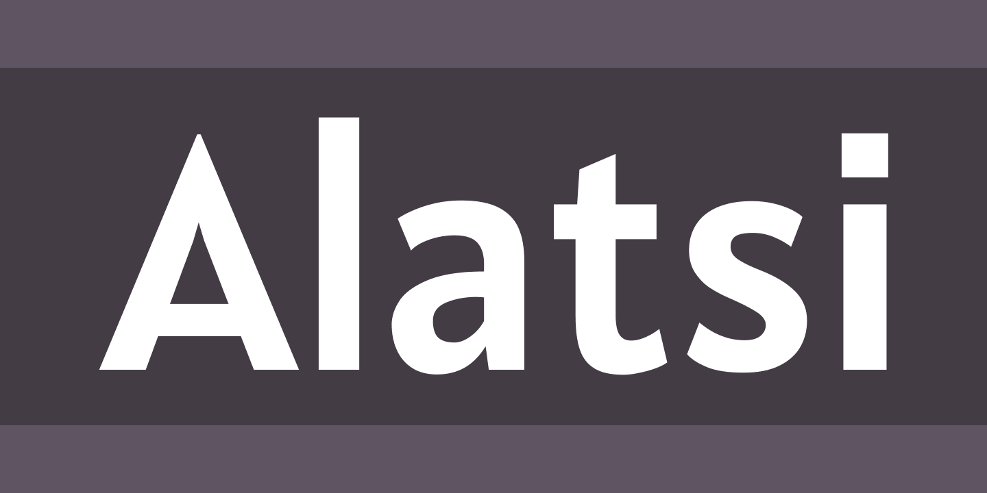 Przykład czcionki Alatsi
