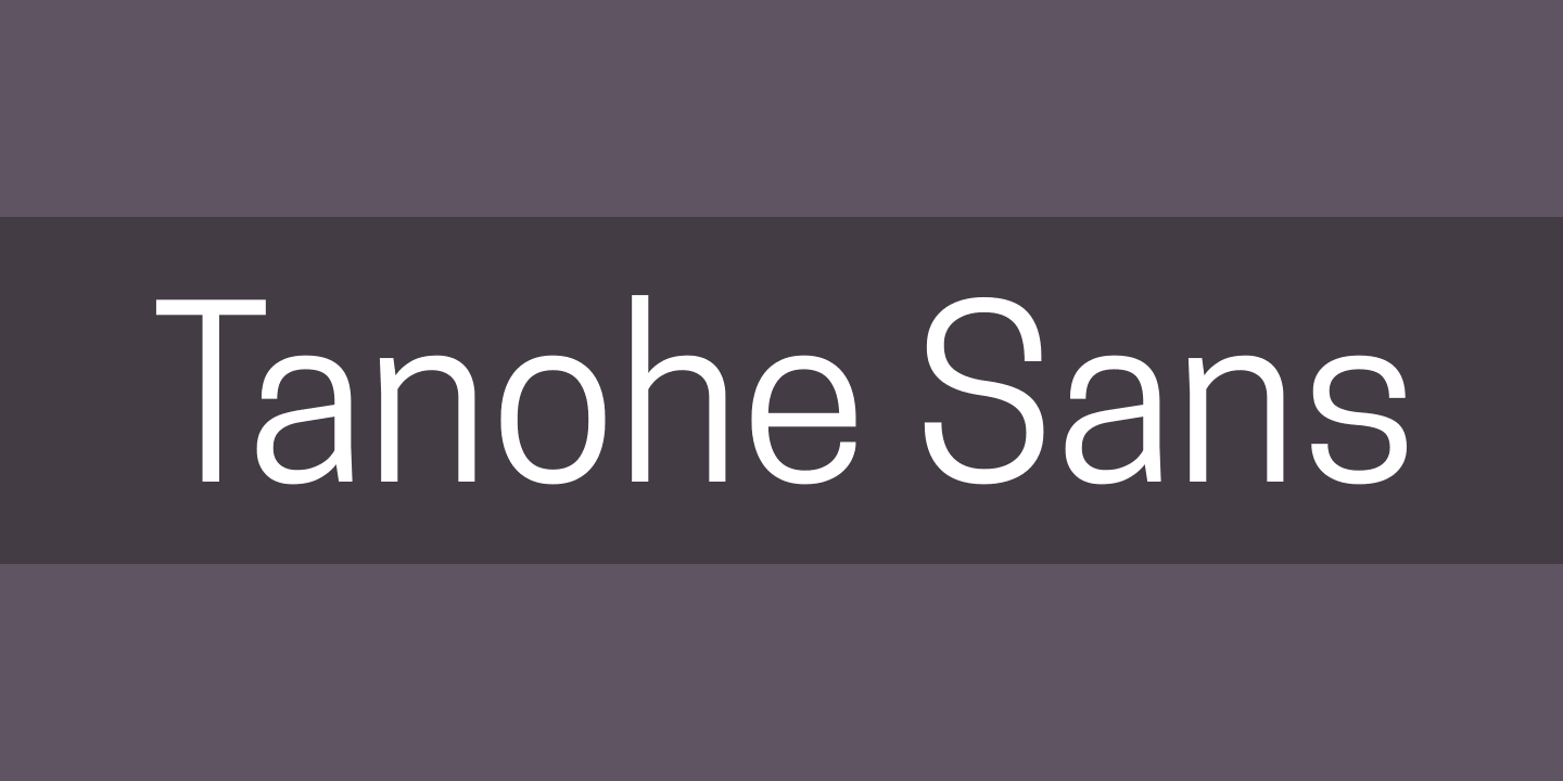 Przykład czcionki Tanohe Sans
