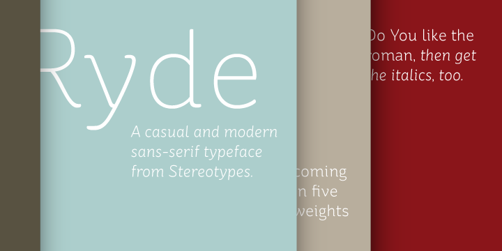 Przykład czcionki St Ryde Medium Italic
