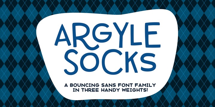 Przykład czcionki Argyle Socks