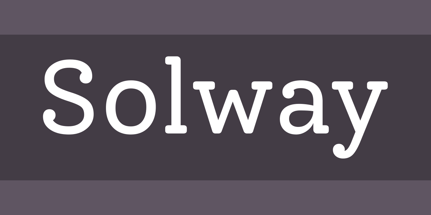 Przykład czcionki Solway