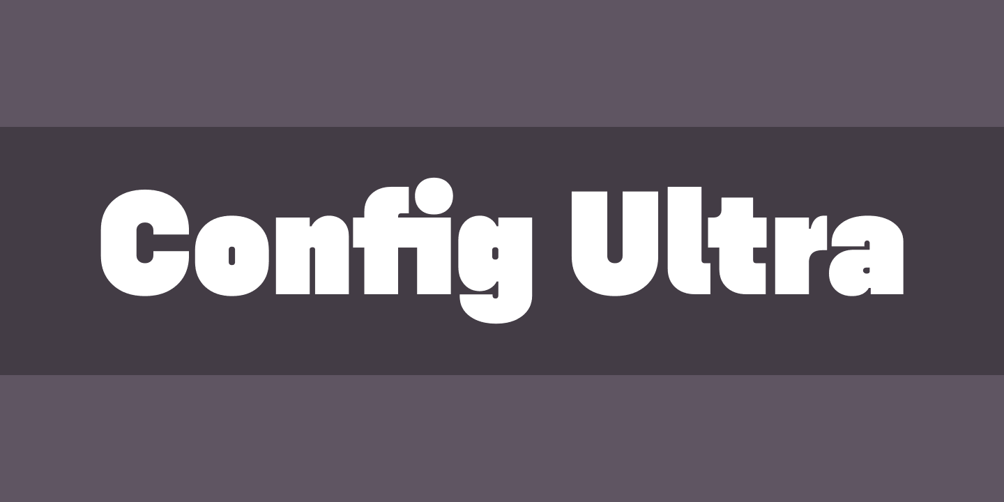 Przykład czcionki Config Ultra