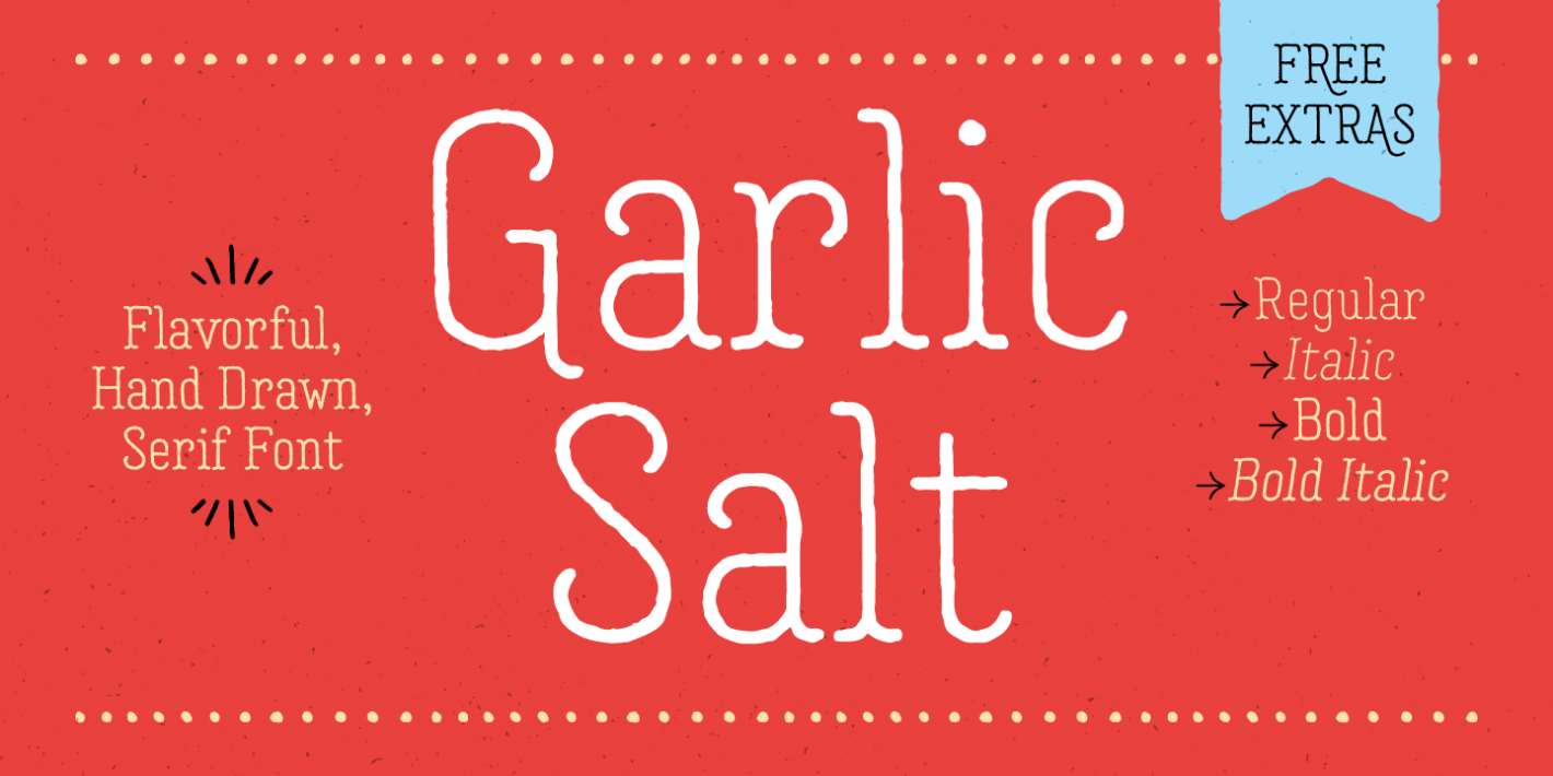 Przykład czcionki Garlic Salt