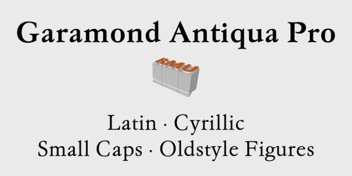 Przykład czcionki Garamond Antiqua Pro