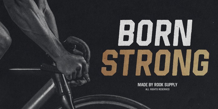 Przykład czcionki Born Strong Bold