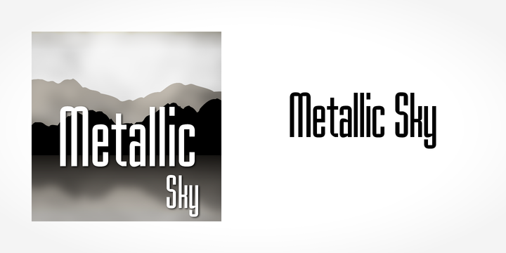 Przykład czcionki Metallic Sky