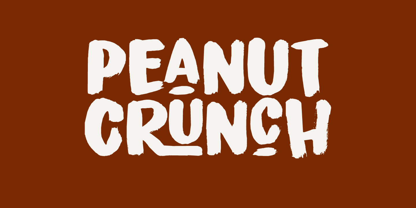 Przykład czcionki Peanut Crunch