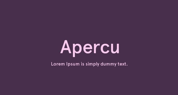 Przykład czcionki Apercu Condensed Pro Medium