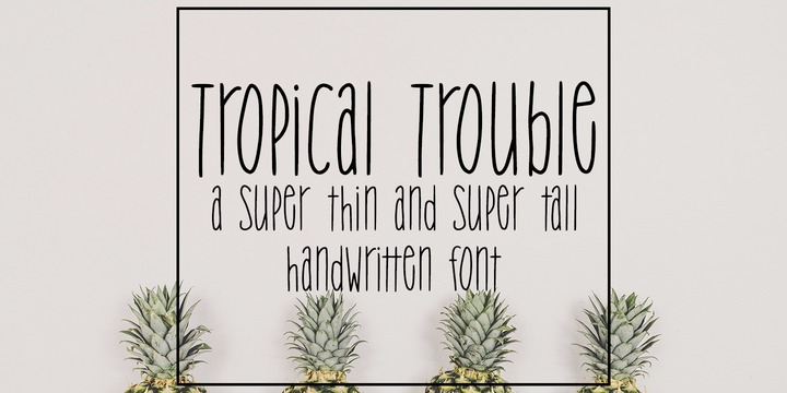Przykład czcionki Tropical Trouble