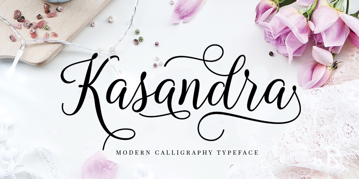 Przykład czcionki Kasandra Script