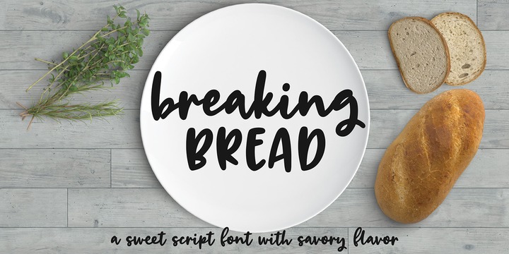 Przykład czcionki Breaking Bread Regular