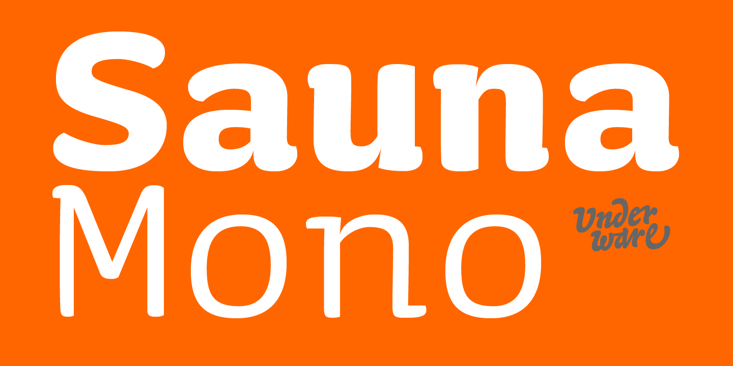 Przykład czcionki Sauna Mono Pro