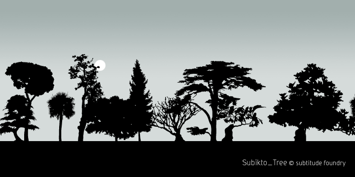 Przykład czcionki Subikto Tree
