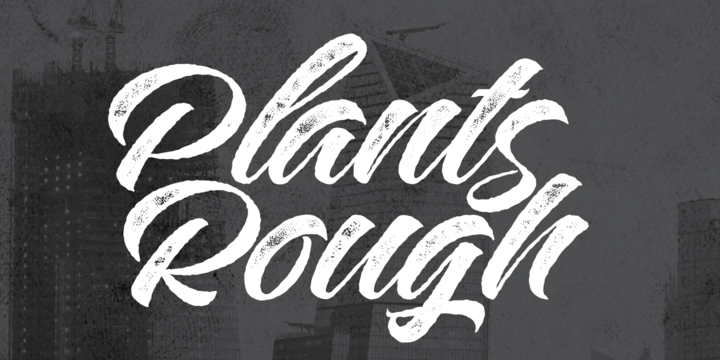 Przykład czcionki Plants Rough