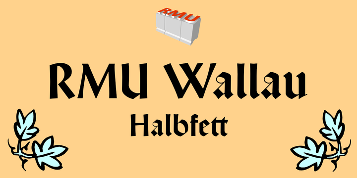 Przykład czcionki Wallau RMU
