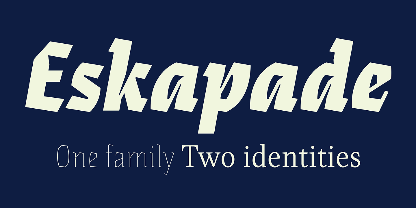 Przykład czcionki Eskapade Bold Italic